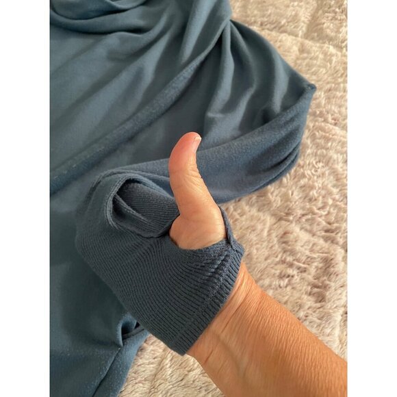 Athleta Womens Hooded Tunic Wrap‎ Top Modal/Polyester Blend S Blue - Picture 12 of 15